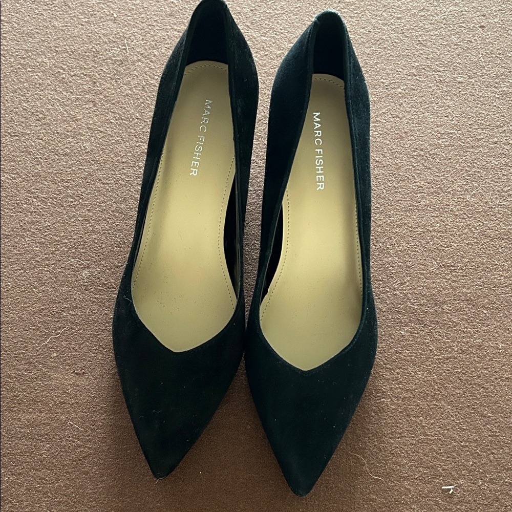 Marc Fisher Elegant Black Suede Heels